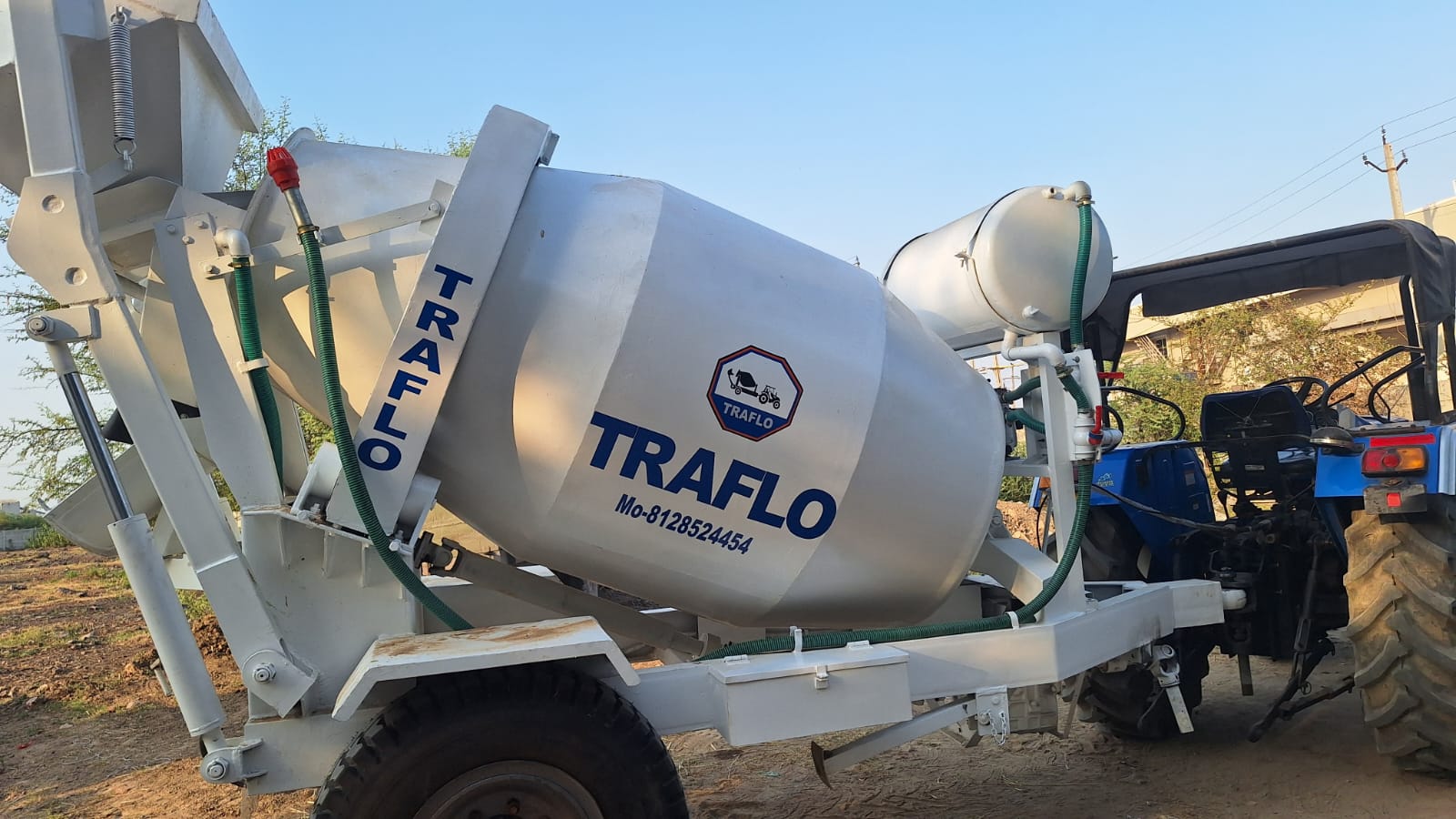 TRAFLO mixer being transported