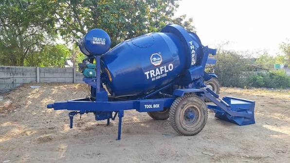 TRAFLO blue mixer on site